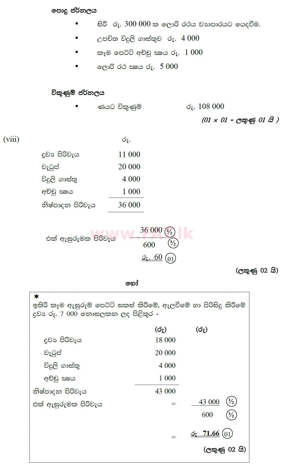 National Syllabus : Ordinary Level (O/L) Business and Accounting Studies - 2020 March - Paper II (සිංහල Medium) 1 5758