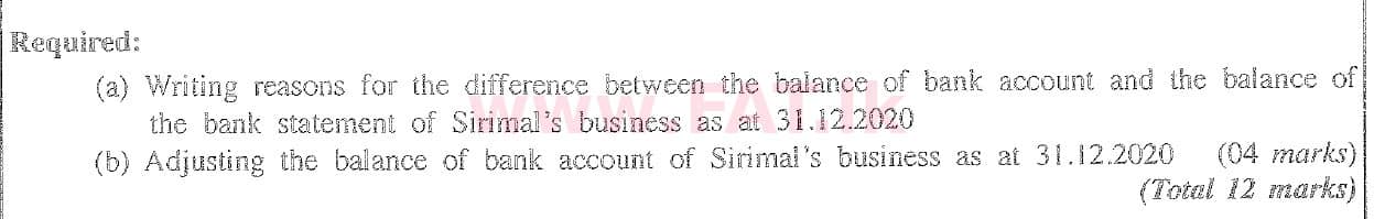 National Syllabus : Ordinary Level (O/L) Business and Accounting Studies - 2020 March - Paper II (English Medium) 6 2