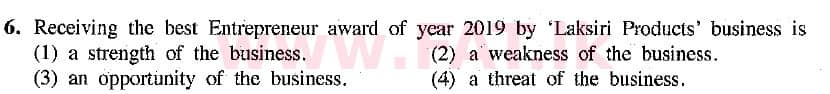 உள்ளூர் பாடத்திட்டம் : சாதாரண நிலை (சா/த) வர்த்தகக் கல்வி மற்றும் கணக்கியல் - 2019 மார்ச் - தாள்கள் I (English மொழிமூலம்) 6 2