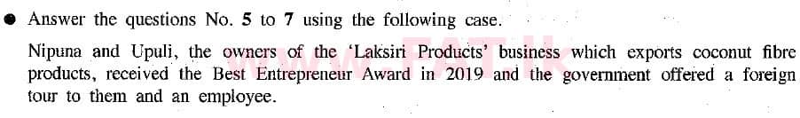 National Syllabus : Ordinary Level (O/L) Business and Accounting Studies - 2019 March - Paper I (English Medium) 7 1