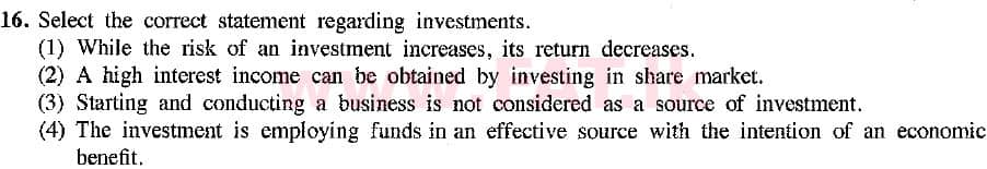 உள்ளூர் பாடத்திட்டம் : சாதாரண நிலை (சா/த) வர்த்தகக் கல்வி மற்றும் கணக்கியல் - 2019 மார்ச் - தாள்கள் I (English மொழிமூலம்) 16 1