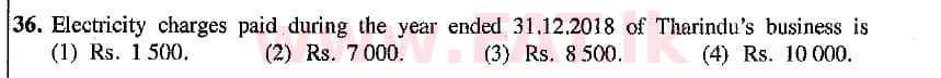 உள்ளூர் பாடத்திட்டம் : சாதாரண நிலை (சா/த) வர்த்தகக் கல்வி மற்றும் கணக்கியல் - 2019 மார்ச் - தாள்கள் I (English மொழிமூலம்) 36 2