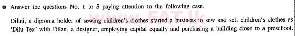 National Syllabus : Ordinary Level (O/L) Business and Accounting Studies - 2016 December - Paper I (New Syllabus) (English Medium) 4 1