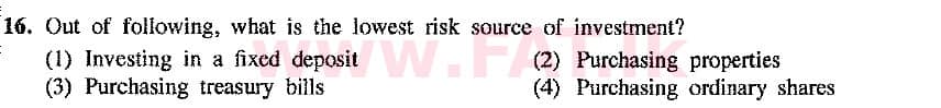 National Syllabus : Ordinary Level (O/L) Business and Accounting Studies - 2016 December - Paper I (New Syllabus) (English Medium) 16 1