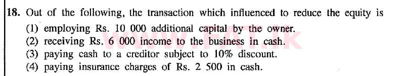 உள்ளூர் பாடத்திட்டம் : சாதாரண நிலை (சா/த) வர்த்தகக் கல்வி மற்றும் கணக்கியல் - 2016 டிசம்பர் - தாள்கள் I (புதிய பாடத்திட்டம்) (English மொழிமூலம்) 18 1