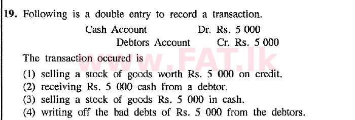 National Syllabus : Ordinary Level (O/L) Business and Accounting Studies - 2016 December - Paper I (New Syllabus) (English Medium) 19 1