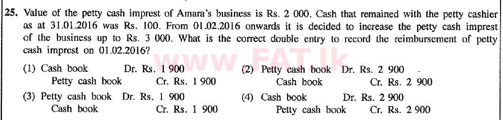 National Syllabus : Ordinary Level (O/L) Business and Accounting Studies - 2016 December - Paper I (New Syllabus) (English Medium) 25 1