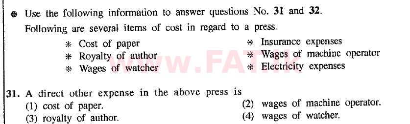 National Syllabus : Ordinary Level (O/L) Business and Accounting Studies - 2016 December - Paper I (New Syllabus) (English Medium) 31 1