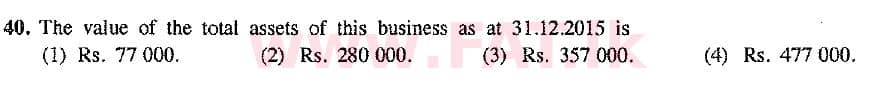 National Syllabus : Ordinary Level (O/L) Business and Accounting Studies - 2016 December - Paper I (New Syllabus) (English Medium) 40 2