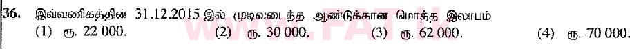 உள்ளூர் பாடத்திட்டம் : சாதாரண நிலை (சா/த) வர்த்தகக் கல்வி மற்றும் கணக்கியல் - 2016 டிசம்பர் - தாள்கள் I (புதிய பாடத்திட்டம்) (தமிழ் மொழிமூலம்) 36 2