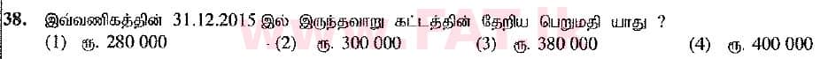 உள்ளூர் பாடத்திட்டம் : சாதாரண நிலை (சா/த) வர்த்தகக் கல்வி மற்றும் கணக்கியல் - 2016 டிசம்பர் - தாள்கள் I (புதிய பாடத்திட்டம்) (தமிழ் மொழிமூலம்) 38 2