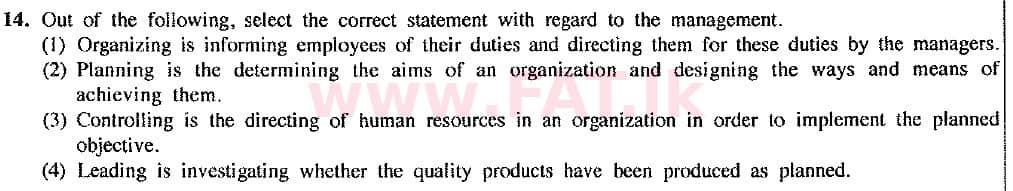உள்ளூர் பாடத்திட்டம் : சாதாரண நிலை (சா/த) வர்த்தகக் கல்வி மற்றும் கணக்கியல் - 2017 டிசம்பர் - தாள்கள் I (புதிய பாடத்திட்டம்) (English மொழிமூலம்) 14 1