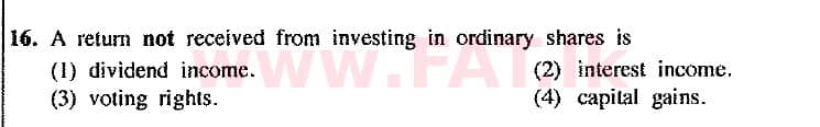 දේශීය විෂය නිර්දේශය : සාමාන්‍ය පෙළ (O/L) ව්‍යාපාර හා ගිණුම්කරණ අධ්‍යයනය - 2017 දෙසැම්බර් - ප්‍රශ්න පත්‍රය I (නව විෂය නිර්දේශය) (English මාධ්‍යය) 16 1