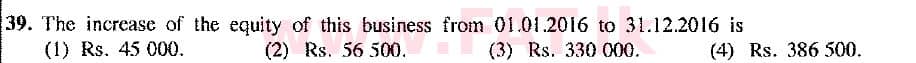 දේශීය විෂය නිර්දේශය : සාමාන්‍ය පෙළ (O/L) ව්‍යාපාර හා ගිණුම්කරණ අධ්‍යයනය - 2017 දෙසැම්බර් - ප්‍රශ්න පත්‍රය I (නව විෂය නිර්දේශය) (English මාධ්‍යය) 39 2