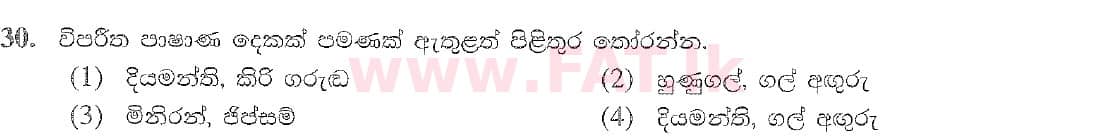 National Syllabus : Ordinary Level (O/L) Geography - 2020 March - Paper I (සිංහල Medium) 30 2