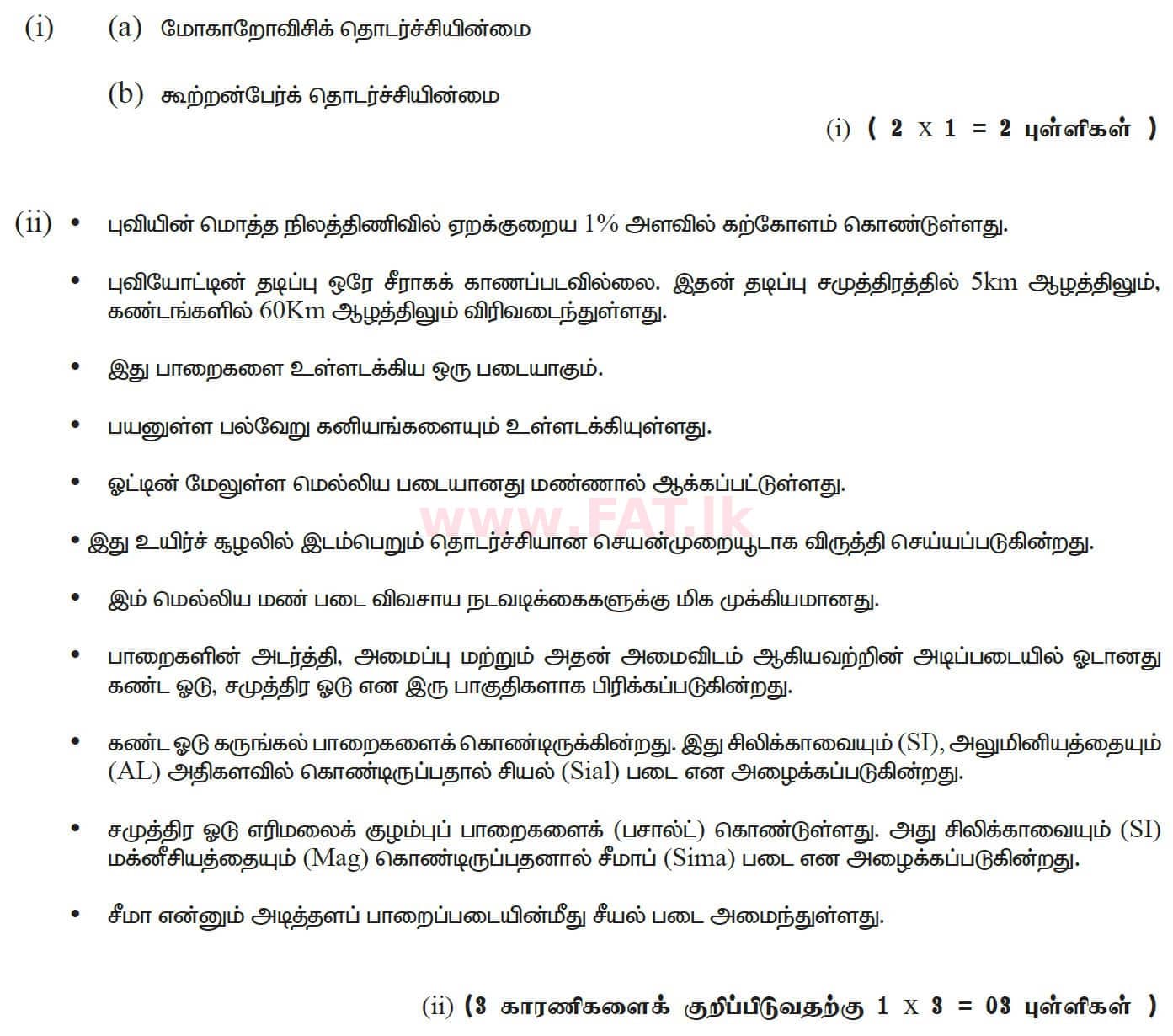 National Syllabus Ordinary Level (O/L) Geography 2020 March Paper