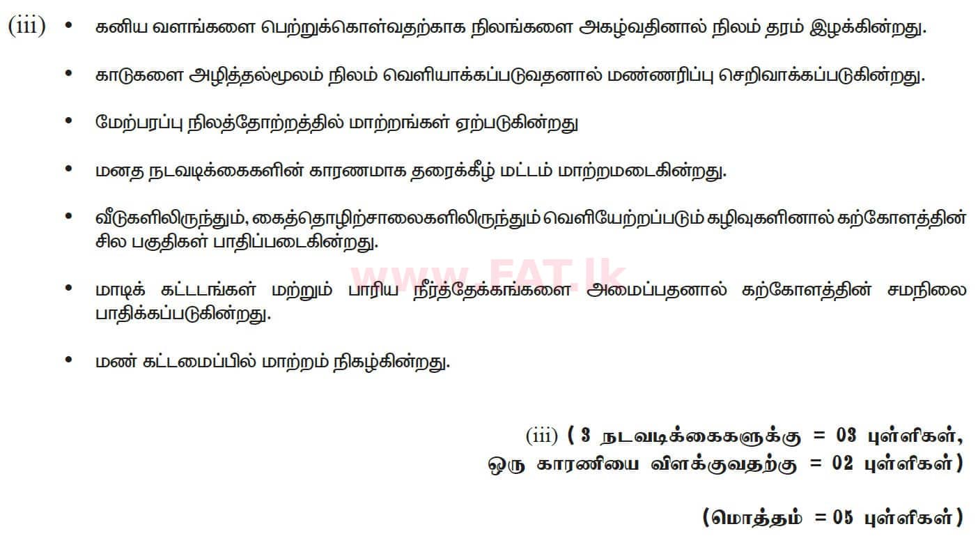 National Syllabus Ordinary Level (O/L) Geography 2020 March Paper