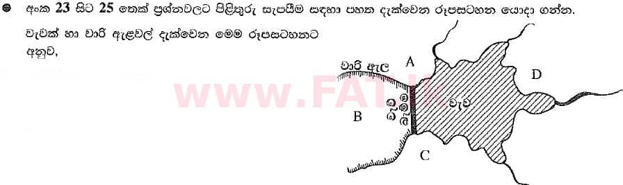 දේශීය විෂය නිර්දේශය : සාමාන්‍ය පෙළ (O/L) භූගෝල විද්‍යාව - 2019 දෙසැම්බර් - ප්‍රශ්න පත්‍රය I (සිංහල මාධ්‍යය) 25 1