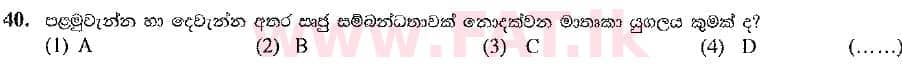 දේශීය විෂය නිර්දේශය : සාමාන්‍ය පෙළ (O/L) භූගෝල විද්‍යාව - 2019 දෙසැම්බර් - ප්‍රශ්න පත්‍රය I (සිංහල මාධ්‍යය) 40 2