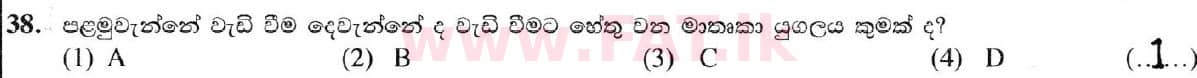 දේශීය විෂය නිර්දේශය : සාමාන්‍ය පෙළ (O/L) භූගෝල විද්‍යාව - 2019 දෙසැම්බර් - ප්‍රශ්න පත්‍රය I (සිංහල මාධ්‍යය) 38 5737