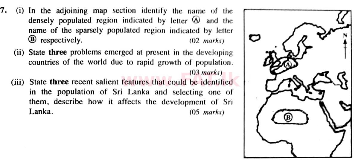 National Syllabus : Ordinary Level (O/L) Geography - 2021 March - Paper II (English Medium) 7 1