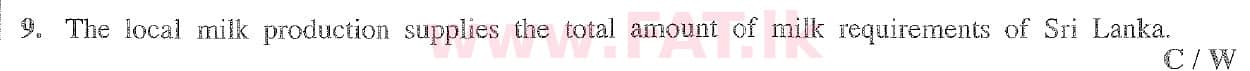 National Syllabus : Ordinary Level (O/L) Geography - 2020 March - Paper I (English Medium) 9 1