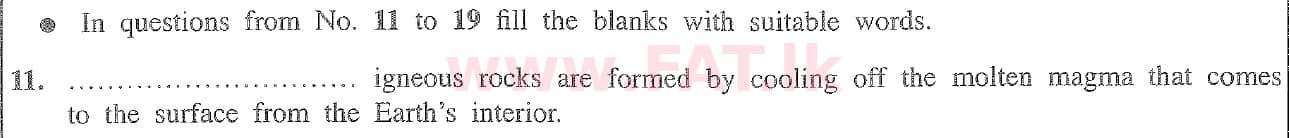 National Syllabus : Ordinary Level (O/L) Geography - 2020 March - Paper I (English Medium) 11 1