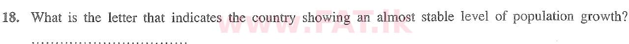 National Syllabus : Ordinary Level (O/L) Geography - 2020 March - Paper I (English Medium) 18 2