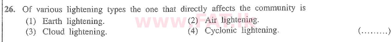 National Syllabus : Ordinary Level (O/L) Geography - 2020 March - Paper I (English Medium) 26 1