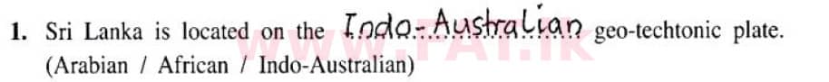 National Syllabus : Ordinary Level (O/L) Geography - 2020 March - Paper I (English Medium) 1 5829