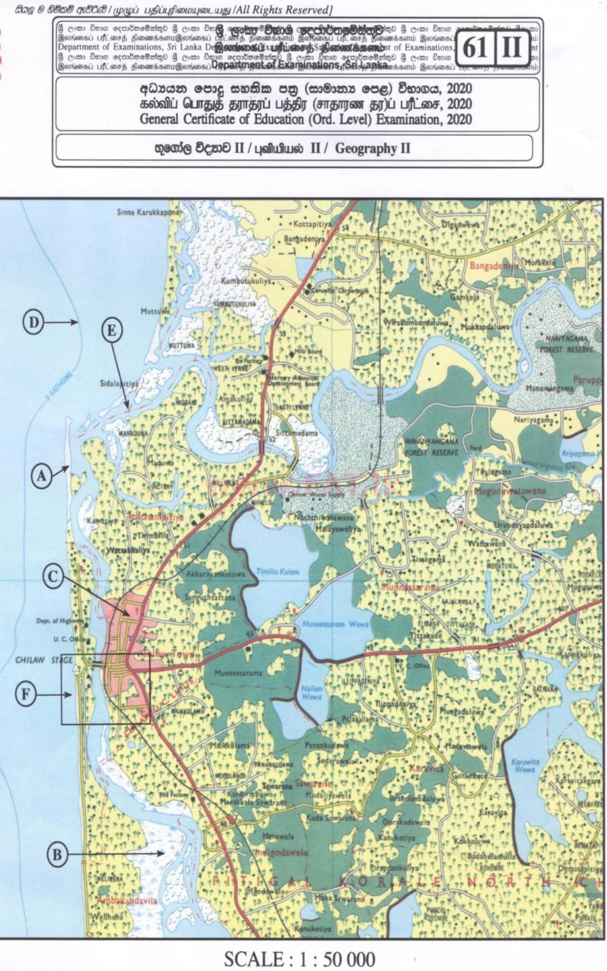 National Syllabus : Ordinary Level (O/L) Geography - 2020 March - Paper II (English Medium) 1 5869