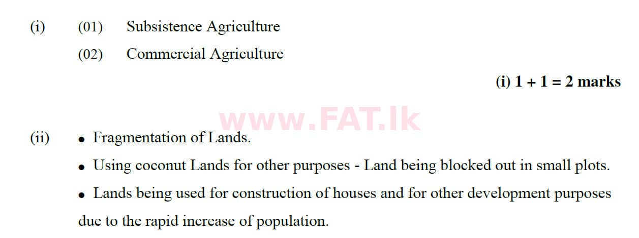 National Syllabus : Ordinary Level (O/L) Geography - 2020 March - Paper II (English Medium) 3 5874