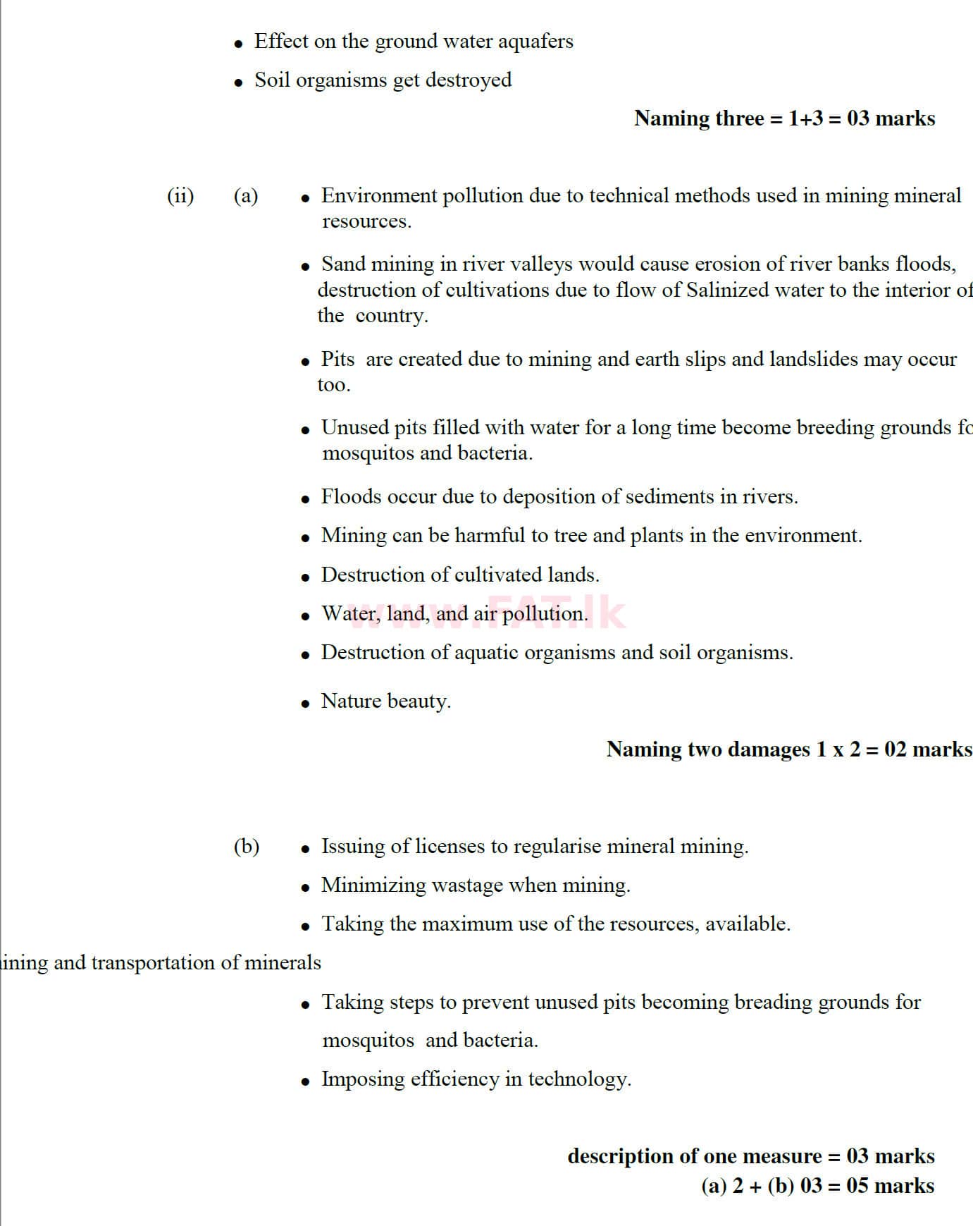 National Syllabus : Ordinary Level (O/L) Geography - 2020 March - Paper II (English Medium) 6 5881