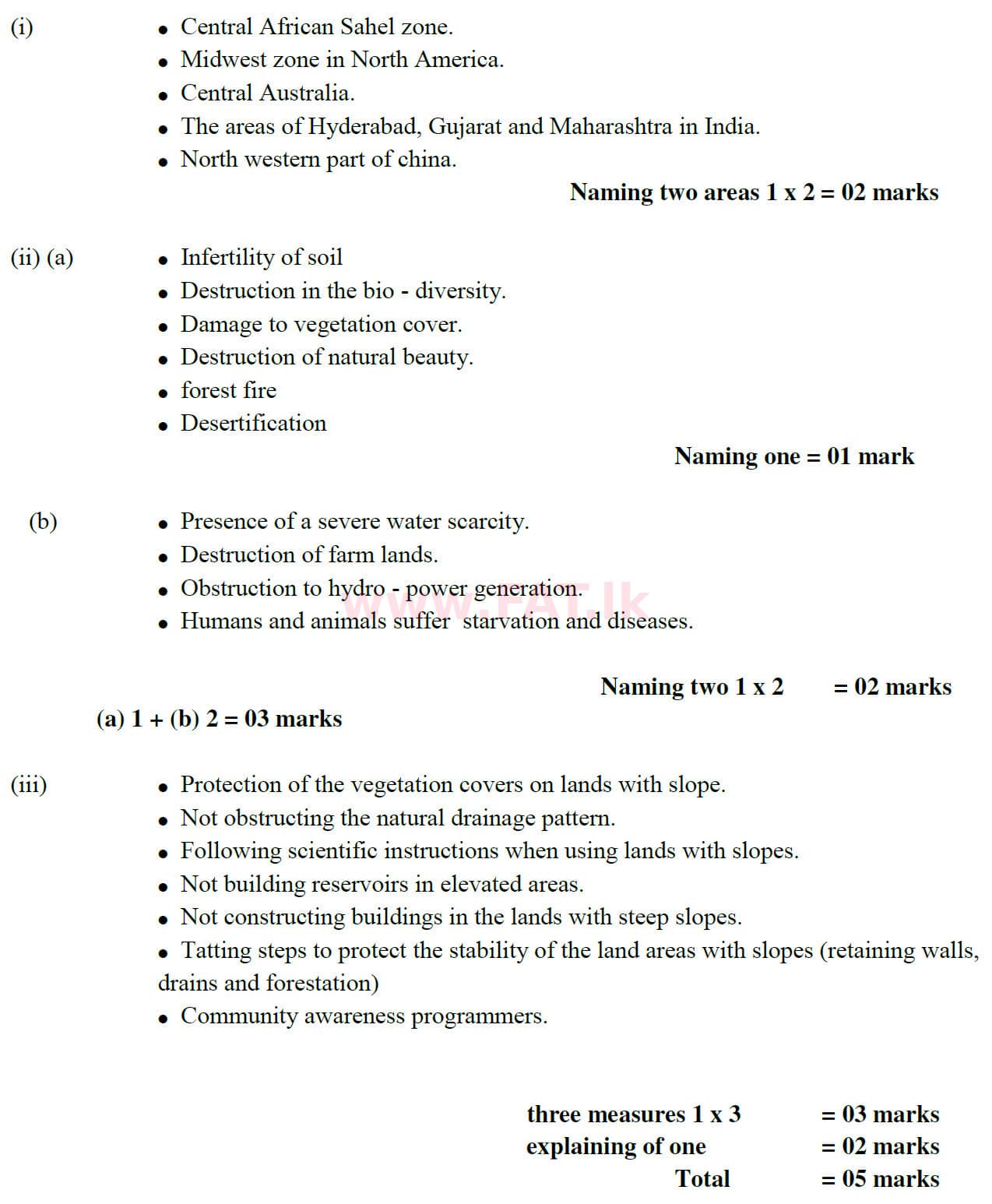 National Syllabus : Ordinary Level (O/L) Geography - 2020 March - Paper II (English Medium) 7 5882