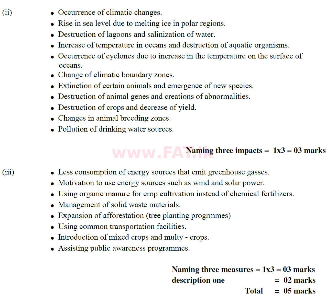 National Syllabus : Ordinary Level (O/L) Geography - 2020 March - Paper II (English Medium) 8 5884