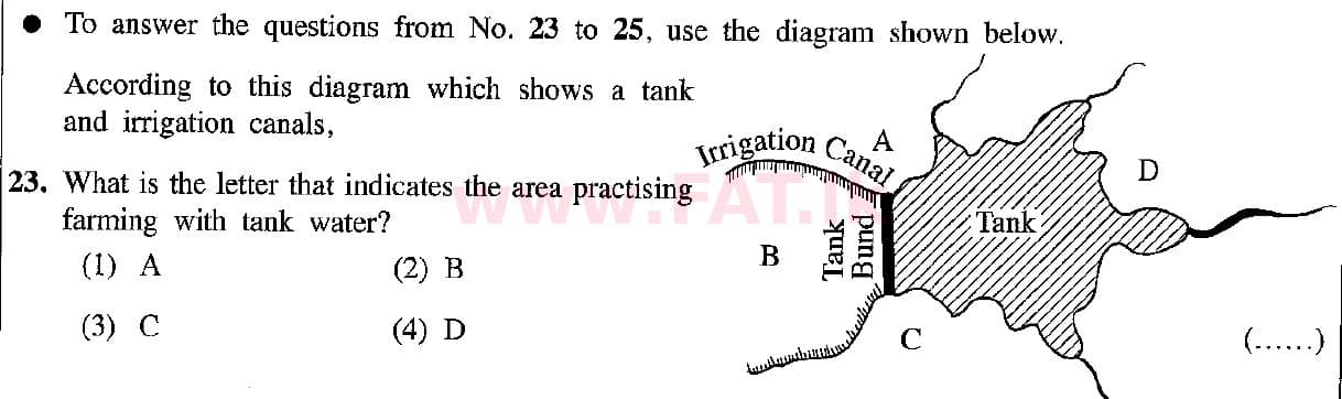 දේශීය විෂය නිර්දේශය : සාමාන්‍ය පෙළ (O/L) භූගෝල විද්‍යාව - 2019 දෙසැම්බර් - ප්‍රශ්න පත්‍රය I (English මාධ්‍යය) 23 1