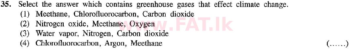 දේශීය විෂය නිර්දේශය : සාමාන්‍ය පෙළ (O/L) භූගෝල විද්‍යාව - 2019 දෙසැම්බර් - ප්‍රශ්න පත්‍රය I (English මාධ්‍යය) 35 1