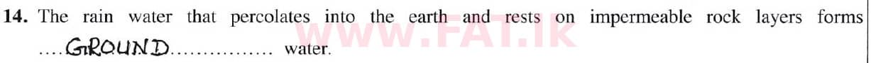 දේශීය විෂය නිර්දේශය : සාමාන්‍ය පෙළ (O/L) භූගෝල විද්‍යාව - 2019 දෙසැම්බර් - ප්‍රශ්න පත්‍රය I (English මාධ්‍යය) 14 5938