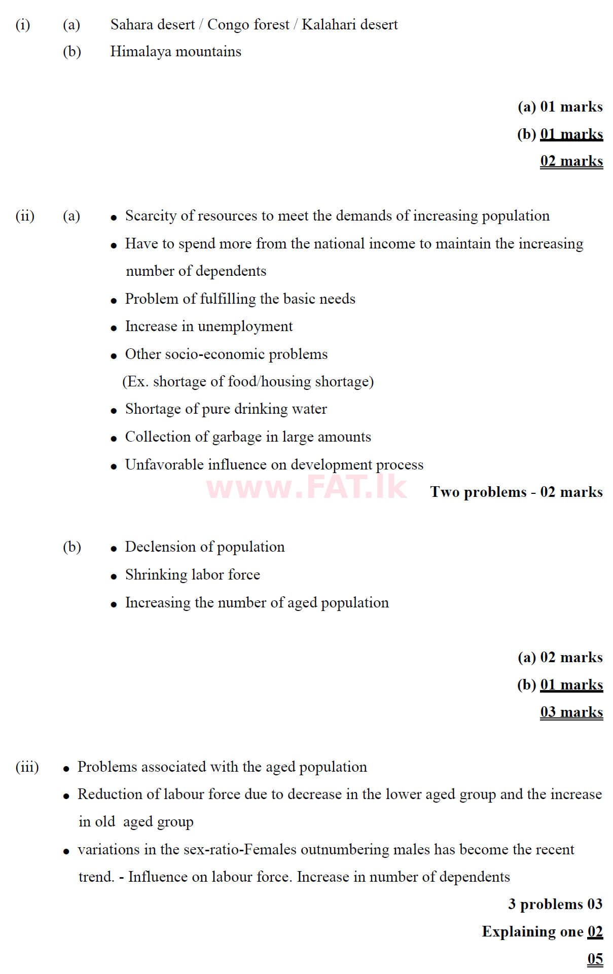 National Syllabus : Ordinary Level (O/L) Geography - 2019 December - Paper II (English Medium) 6 5973