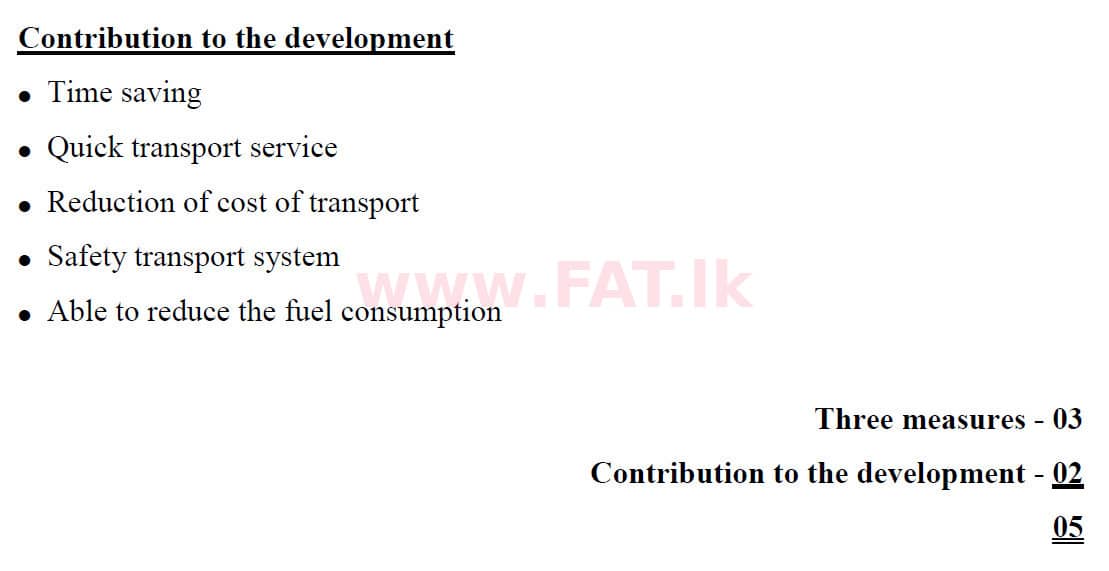 National Syllabus : Ordinary Level (O/L) Geography - 2019 December - Paper II (English Medium) 7 5975