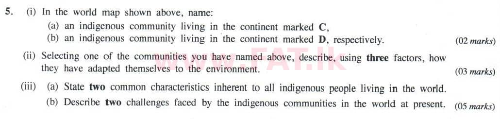 National Syllabus : Ordinary Level (O/L) Geography - 2014 December - Paper II (English Medium) 5 2