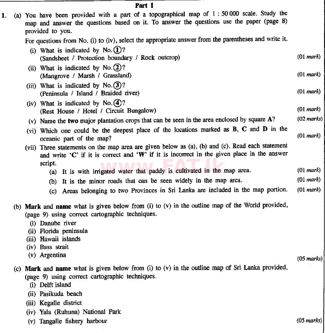 National Syllabus Ordinary Level (O/L) Geography 2015 December