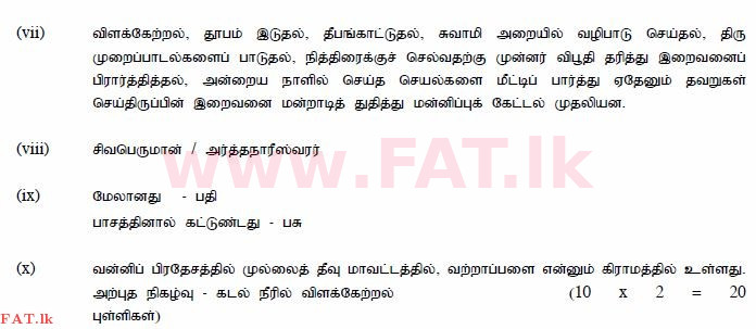 National Syllabus : Ordinary Level (O/L) Saivism - 2013 December - Paper II (தமிழ் Medium) 1 976