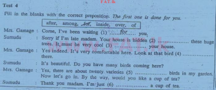 National Syllabus : Ordinary Level (O/L) English Language - 2013 December - Paper I (English Medium) 4 1
