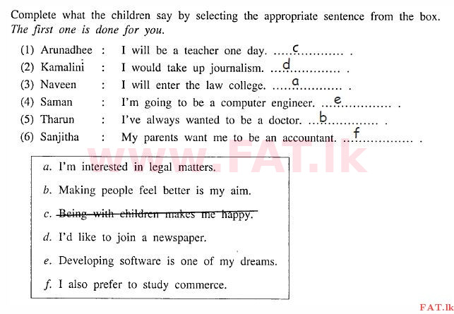 National Syllabus : Ordinary Level (O/L) English Language - 2013 December - Paper I (English Medium) 5 628