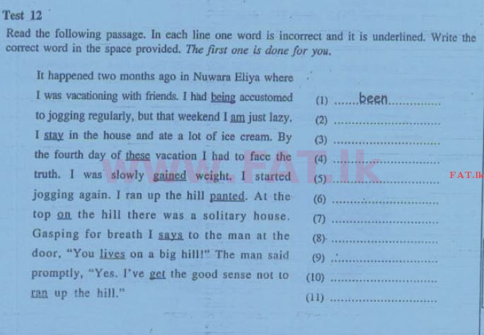 National Syllabus : Ordinary Level (O/L) English Language - 2013 December - Paper II (English Medium) 4 1