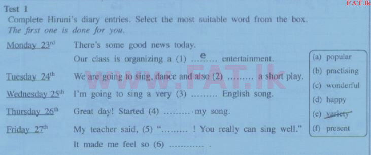 National Syllabus : Ordinary Level (O/L) English Language - 2014 December - Paper I (English Medium) 1 1