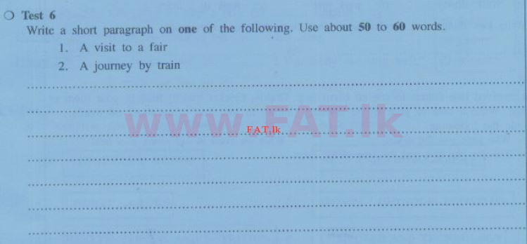 National Syllabus : Ordinary Level (O/L) English Language - 2014 December - Paper I (English Medium) 6 1