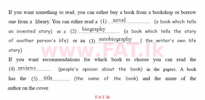 உள்ளூர் பாடத்திட்டம் : சாதாரண நிலை (சா/த) ஆங்கிலம் - 2014 டிசம்பர் - தாள்கள் II (English மொழிமூலம்) 2 717