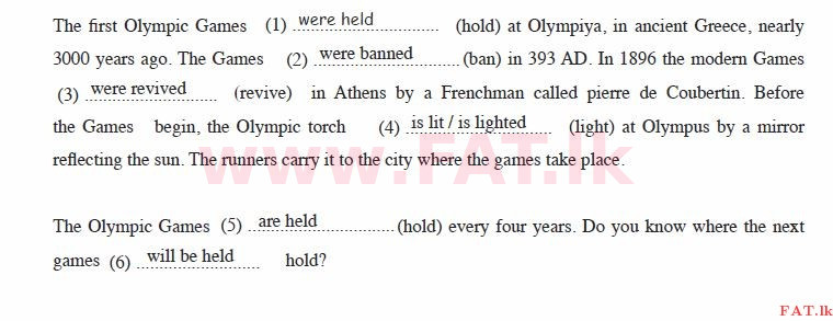 National Syllabus : Ordinary Level (O/L) English Language - 2014 December - Paper II (English Medium) 4 719